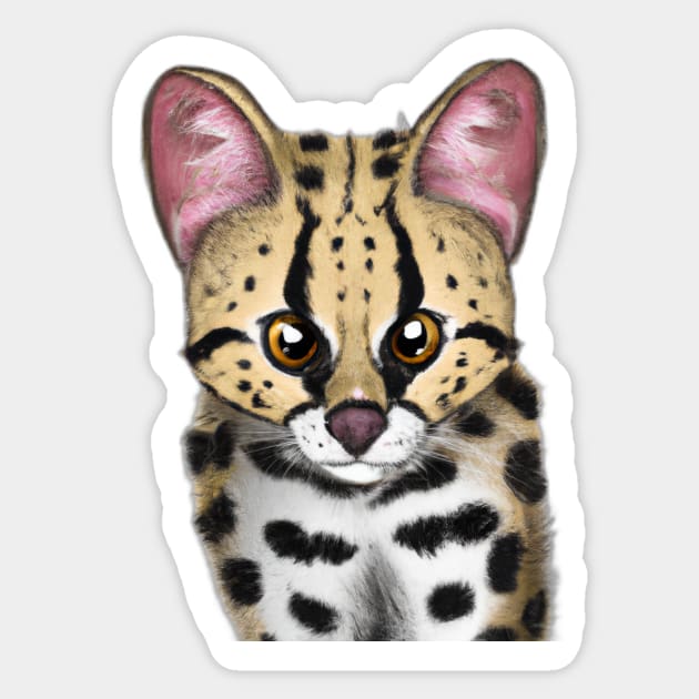 Cute Margay Drawing Sticker by Play Zoo